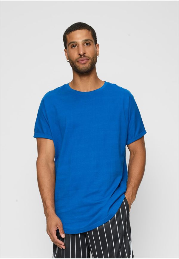 Urban Classics Pre-Pack Long Shaped Turnup Tee 2-Pack White + Sport Blue