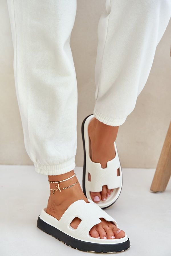 PS1 PS1 Foam Slippers With Cutouts White Neladith