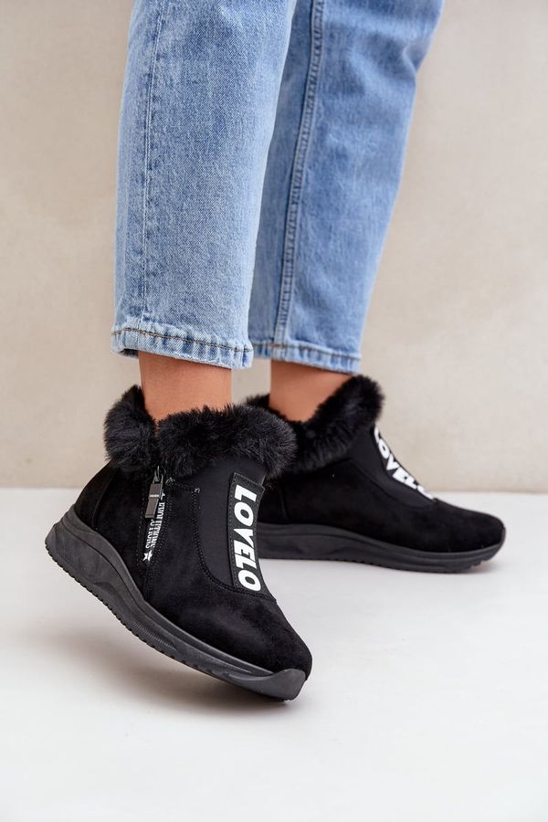PS1 PS1 Sneakers Ankle Boots Women With Fur Black Zeriana