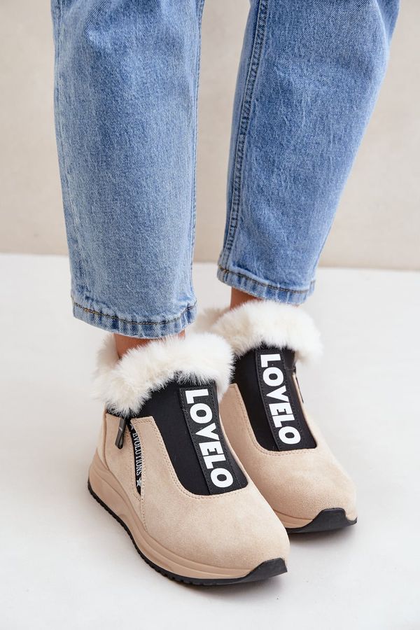 PS1 PS1 Women Sneaker Ankle Boots With Fur Beige Zeriana