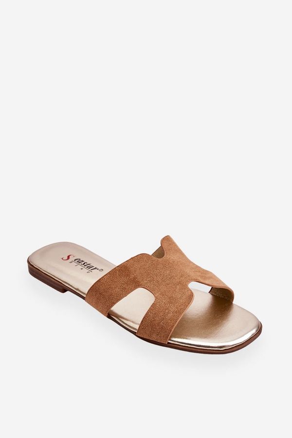 PS1 PS1 Women's Classic Suede Slippers Beige Evana