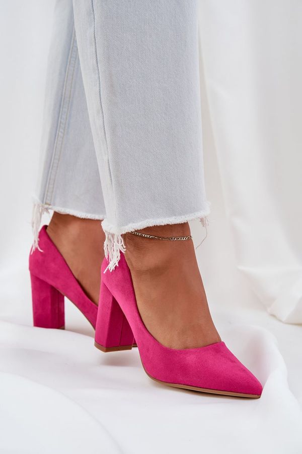 PS1 PS1 Women's Heels On Block Eco Suede Fuchsia Florena