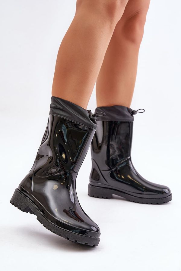 PS1 PS1 Women's Rain Boots With Drawstring Black Ellatiel