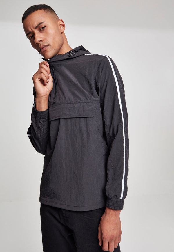 Urban Classics Pull-over jacket made of wavy nylon blk/wht