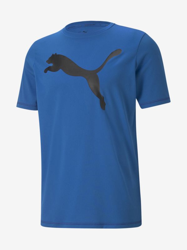 Puma Puma Men's Blue Sports T-Shirt Active Big Logo Tee
