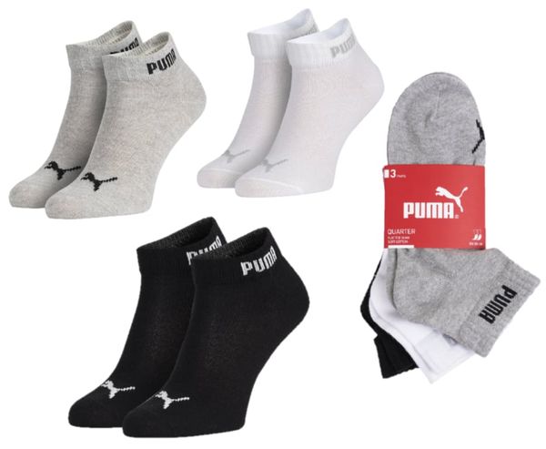 Puma Puma Unisex's 3Pack Socks 887498 White/Black/Grey