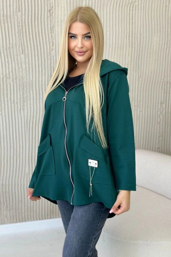 Kesi Punto Milano winter hoodie dark green