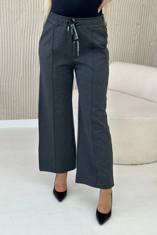 Kesi Punto Milano winter trousers with wide legs, graphite