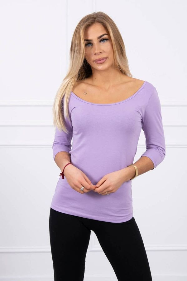 Kesi Purple blouse with round neckline