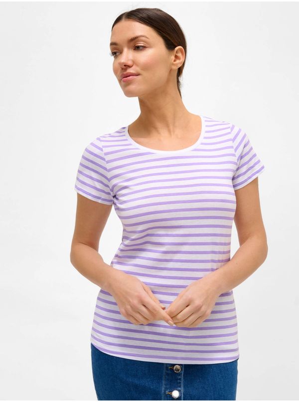 Orsay Purple-white striped T-shirt ORSAY - Women