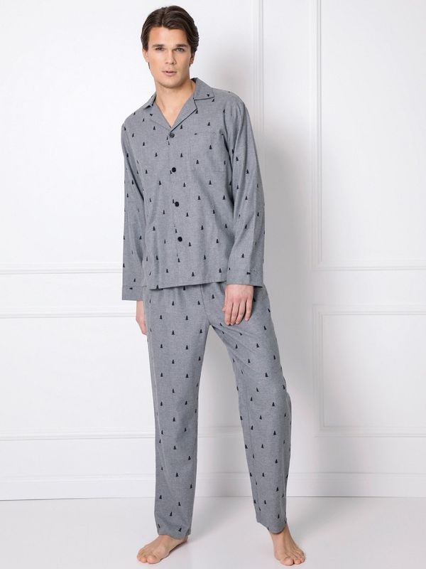 Aruelle Pyjamas Aruelle Elis Long L/R S-2XL men's grey melange