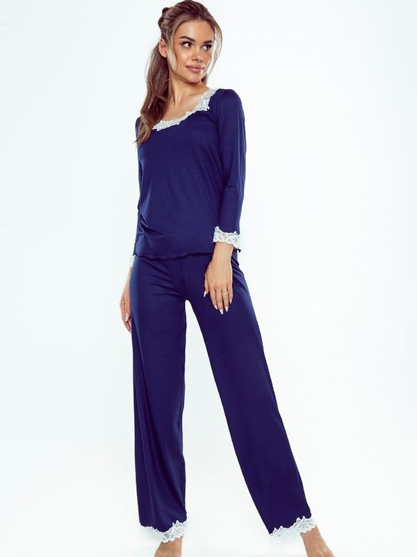 Eldar Pyjamas Eldar First Lady Arleta length/r 2XL-3XL navy blue-ecru 059