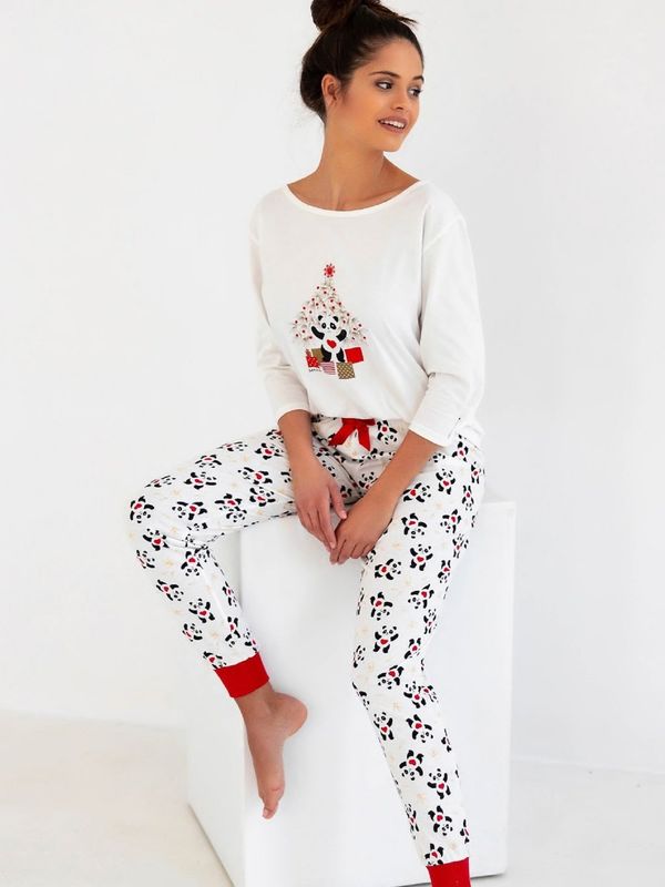 Sensis Pyjamas Sensis Panda 3/4 Christmas S-XL ecru 001