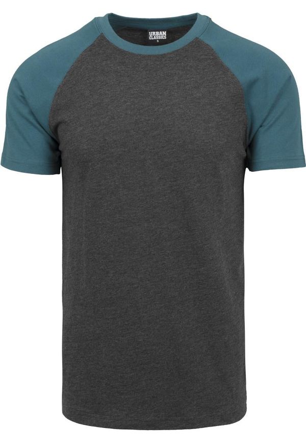 UC Men Raglan Contrast Tee charcoal/teal