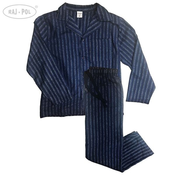 Raj-Pol Raj-Pol Man's Pyjamas Flannel Navy Blue