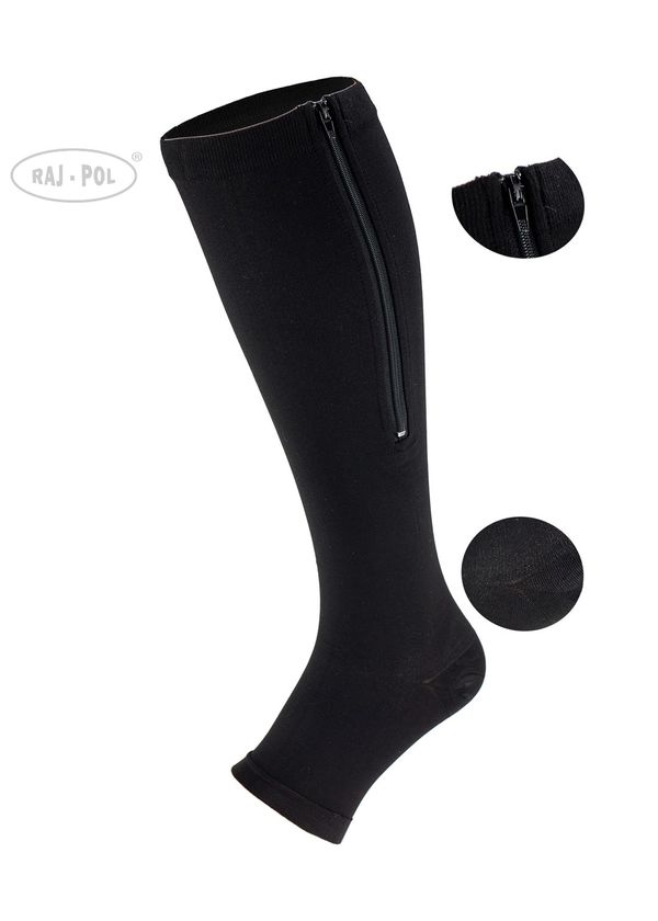 Raj-Pol Raj-Pol Woman's Knee Socks With Zipper 2 Grade