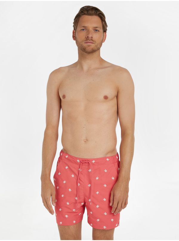 Tommy Hilfiger Red Mens Patterned Swimwear Tommy Hilfiger - Men