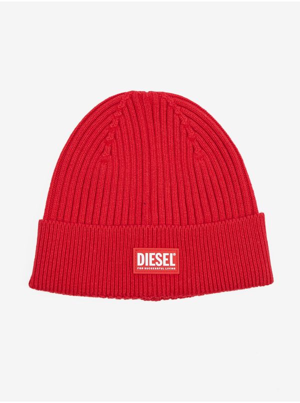 Diesel Red Unisex Diesel Wool Beanie - Women