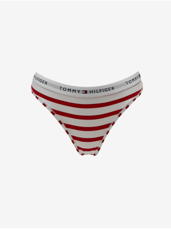 Tommy Hilfiger Red-white ladies striped thongs Tommy Hilfiger - Ladies