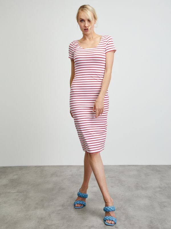 ZOOT.lab Red-white striped basic dress ZOOT Junne