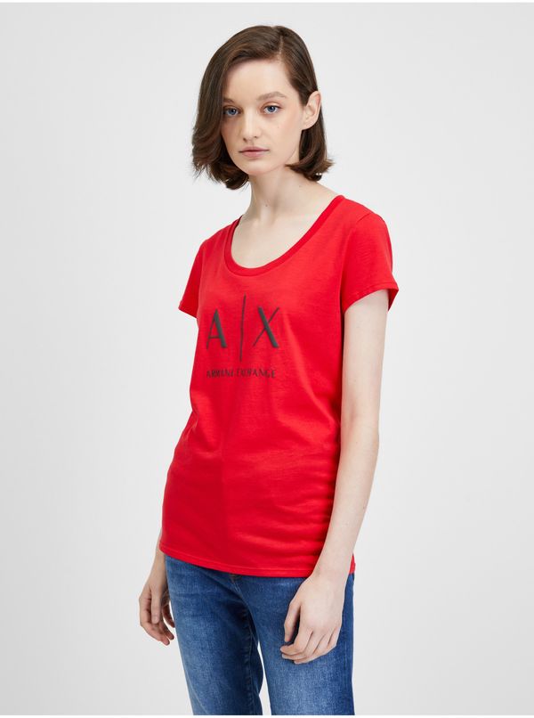 Armani Red Women T-Shirt Armani Exchange - Women