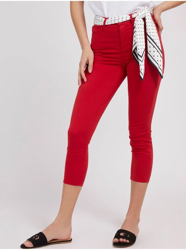 Guess Red women's skinny fit jeans with scarf Guess 1981 Capri - Women