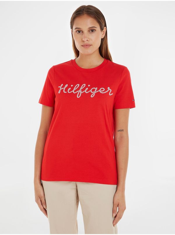 Tommy Hilfiger Red Women's T-Shirt Tommy Hilfiger - Women