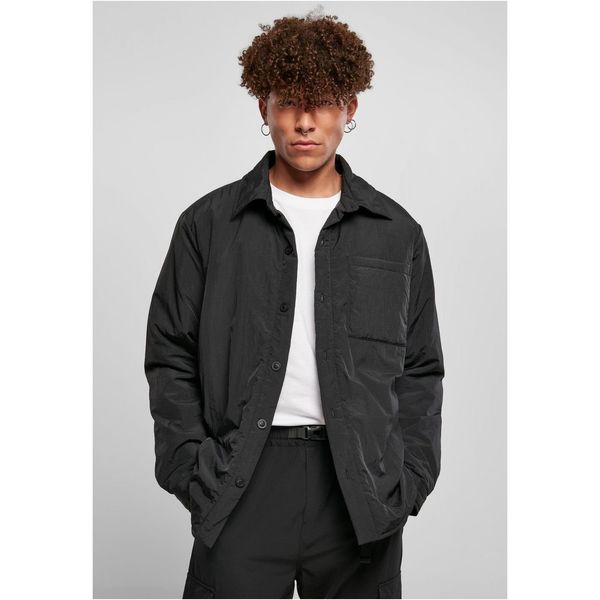 Urban Classics Reinforced Nylon Shirt Jacket Black