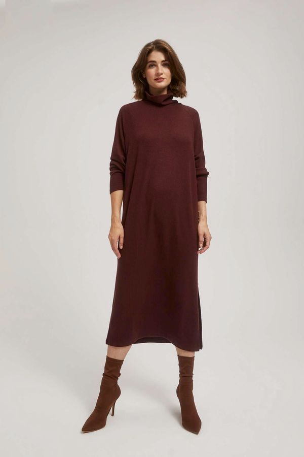 Moodo Ribbed turtleneck dress