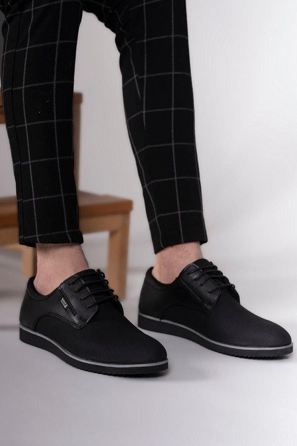 Riccon Riccon Black Printed Men's Casual Shoes 0012682