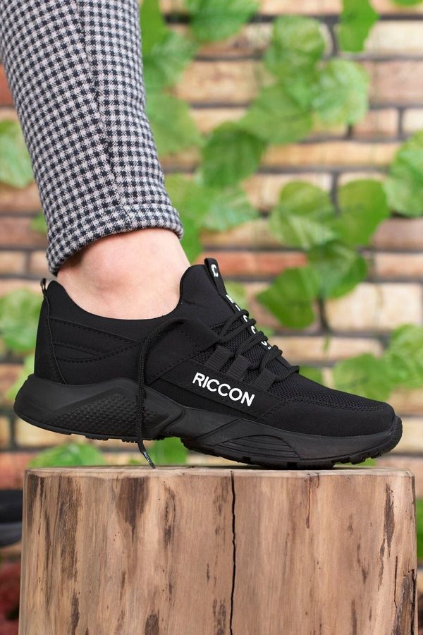 Riccon Riccon Unisex Black Sneakers 0012072