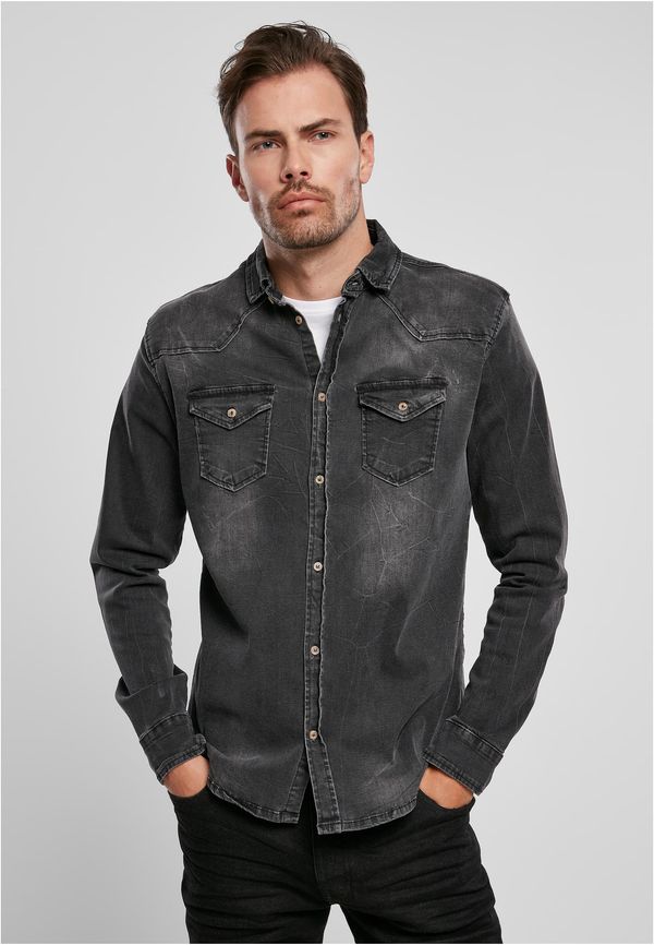 Brandit Riley Denim Shirt Black