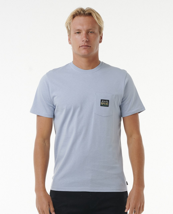 Rip Curl Rip Curl HORIZON BADGE SS TEE Spray Blue T-shirt