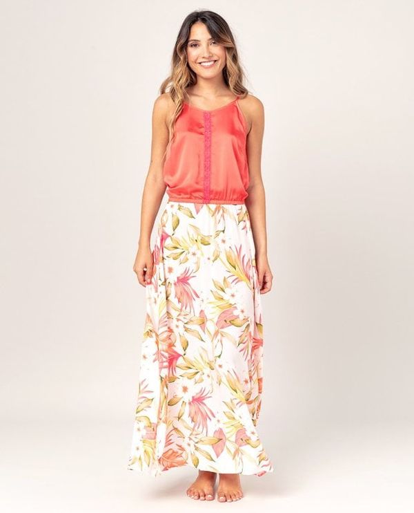 Rip Curl Rip Curl ISLAND LONG DRESS Coral dress