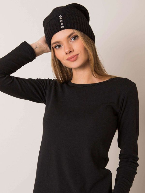 Fashionhunters RUE PARIS Black Cap