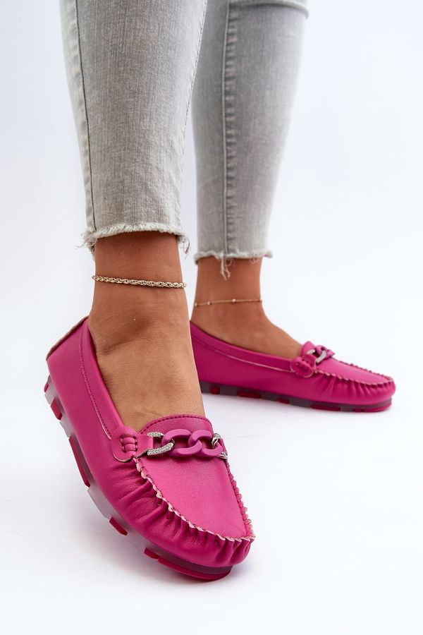 S. BARSKI S. BARSKI Suede Comfortable Loafers Fuchsia Giovana