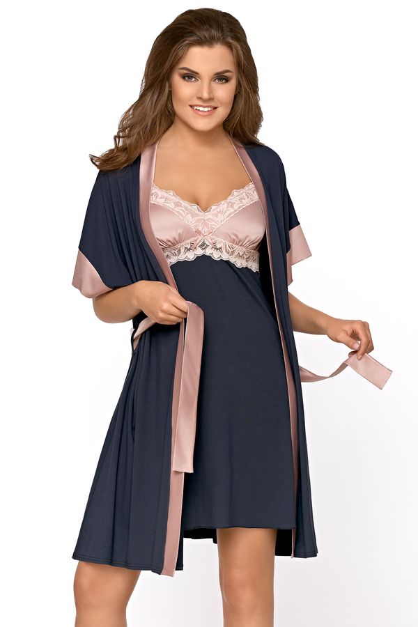 Babella Sabrina Bathrobe Cobalt Cobalt