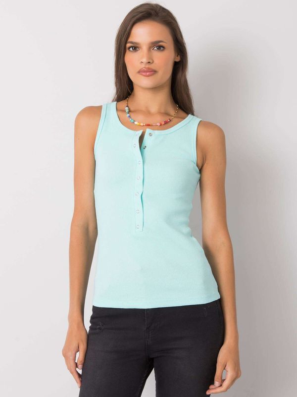 Fashionhunters Samantha mint top with zipper