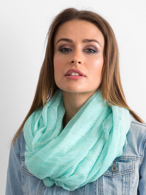 Fashionhunters Scarf with shiny mint thread