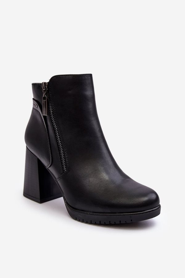 SERGIO LEONE SERGIO LEONE Women's Heeled Boots with Zippers Black Ryelle