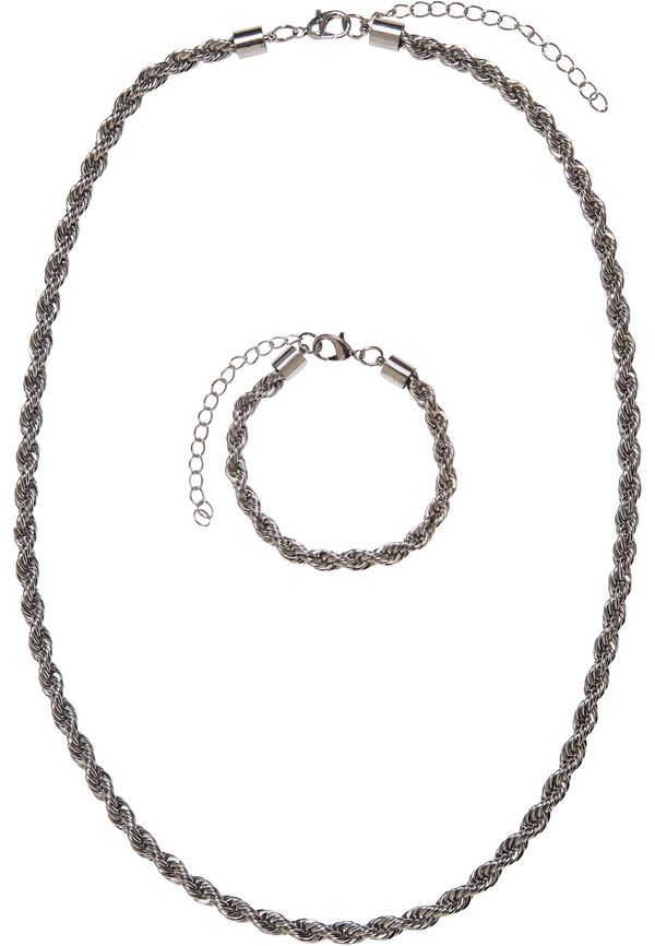 Urban Classics Accessoires Set of silver necklaces and bracelets Charon