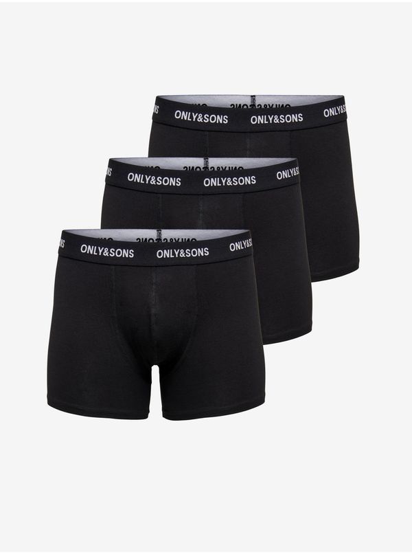 Only Set of three black boxer shorts ONLY & SONS Fitz