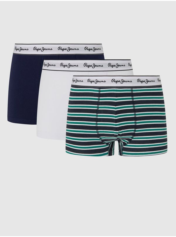 Pepe Jeans Set of three boxer shorts in green, blue and white Pepe Jeans - Men's