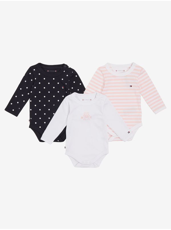 Tommy Hilfiger Set of three children's points in white, black and pink Tommy Hilfiger - Girls