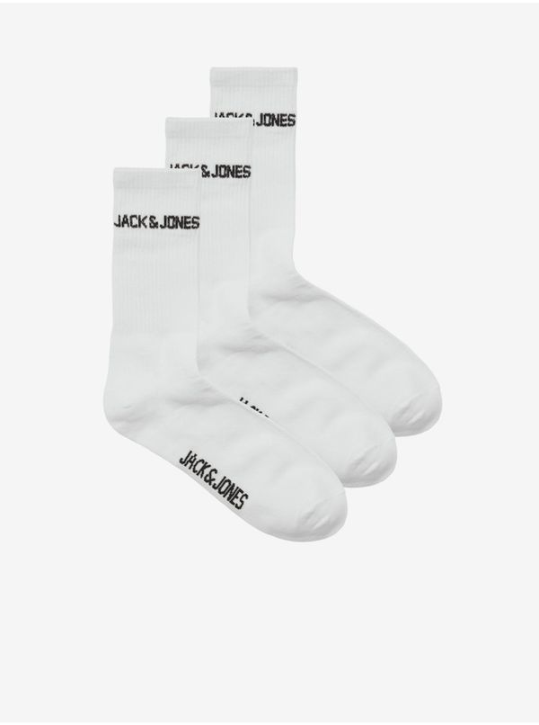 Jack & Jones Set of three pairs of white Jack & Jones men's socks - Men's