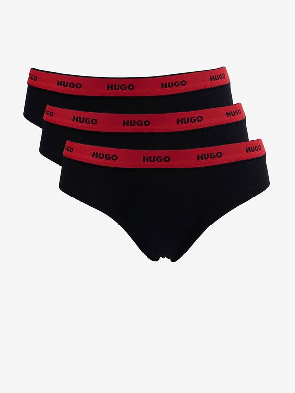 Hugo Set of three women's panties in black HUGO