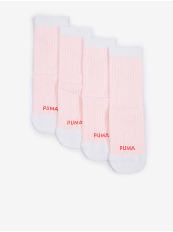 Puma Set of two pairs of women's socks in light pink Puma Cat - Ladies