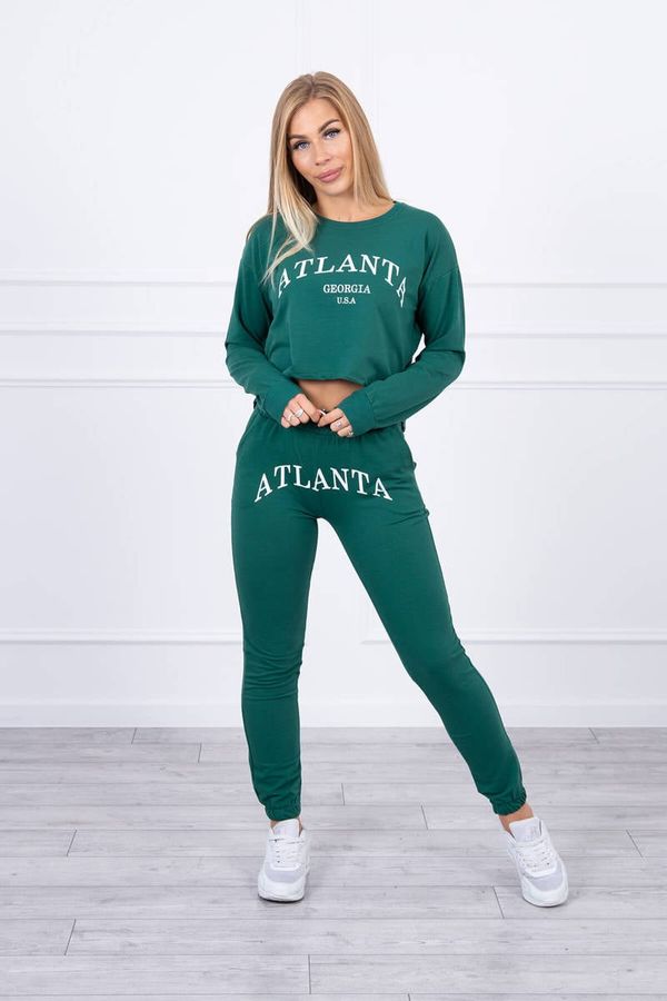 Kesi Set with green Atlanta print