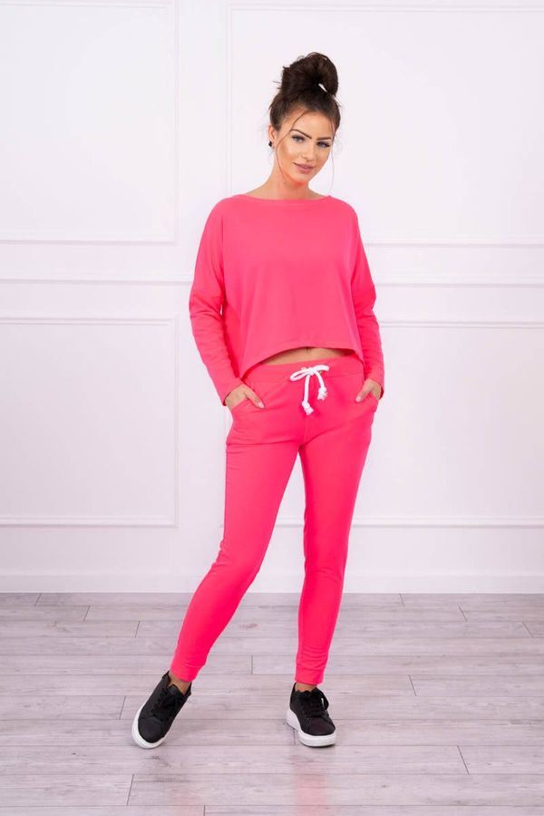 Kesi Set with oversized blouse pink neon