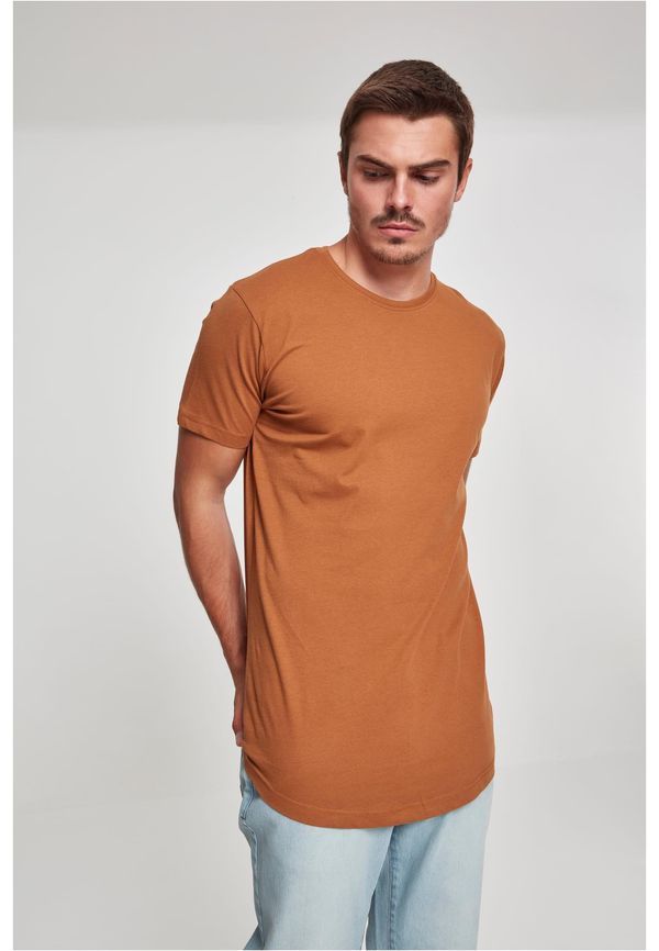 Urban Classics Shaped long caramel T-shirt